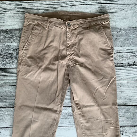 AG Adriano Goldschmied The Luxe Khaki Tailored Trouser Chino Pants - Picture 2 of 16